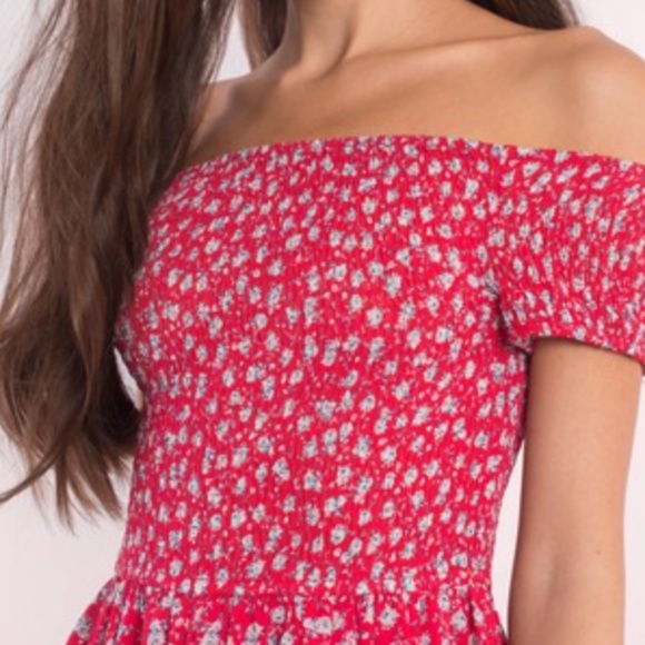Tobi Red Floral Skater Dress - Picture 3 of 3